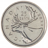 Канада 25 центов 2022