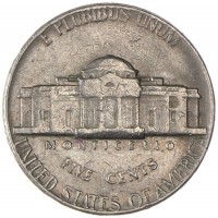 Монета США 5 центов 1974