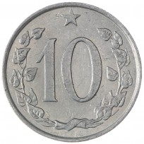 Монета Чехословакия 10 геллеров 1967