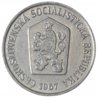 Монета Чехословакия 10 геллеров 1967