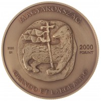 Монета Венгрия 2000 форинтов 2020 Реформатский колледж в Дебрецене