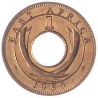 Монета Британская Восточная Африка 1 цент 1959