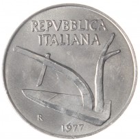Монета Италия 10 лир 1996
