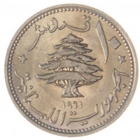 Монета Ливан 10 пиастров 1961