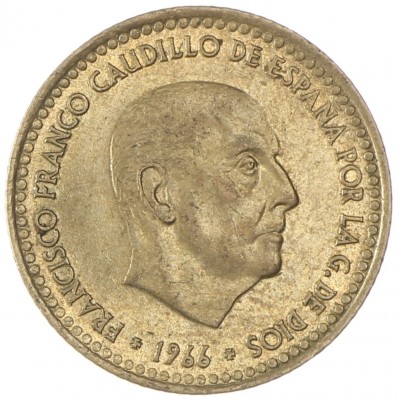 Монета Испания 1 песета 1966