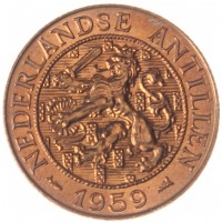 Монета Нидерландские Антильские острова 2 1/2 цента 1959