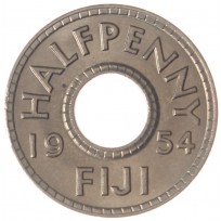 Монета Фиджи 1/2 пенни 1954