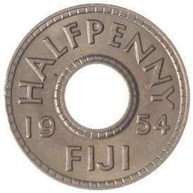 Монета Фиджи 1/2 пенни 1954