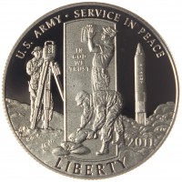 США 1/2 доллара 2011 Армия США PROOF