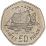 Гибралтар 50 пенсов 2004 300 лет захвату Гибралтара, 200 лет Трафальгарскому сражению