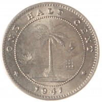 Монета Либерия 1 цент 1941