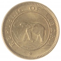 Монета Либерия 1/2 цента 1937
