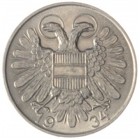 Монета Австрия 1 шиллинг 1934