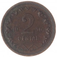 Литва 2 цента 1936
