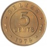 Белиз 5 центов 1976