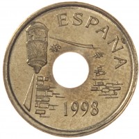 Монета Испания 25 песет 1998 Сеута