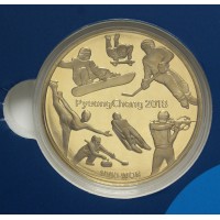 Монета Южная Корея 1000 вон 2016 XXIII зимние Олимпийские игры в Пхёнчхане 2018
