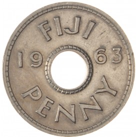Монета Фиджи 1 пенни 1963