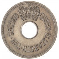 Монета Фиджи 1 пенни 1963