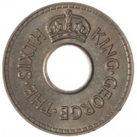 Монета Фиджи 1/2 пенни 1952