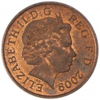 Монета Великобритания 1 пенни 2009