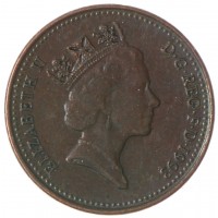 Монета Великобритания 1 пенни 1993