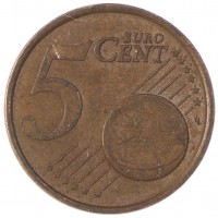 Монета Франция 5 евроцентов 1999