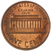 Монета США 1 цент 1991