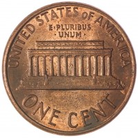 Монета США 1 цент 1987 D