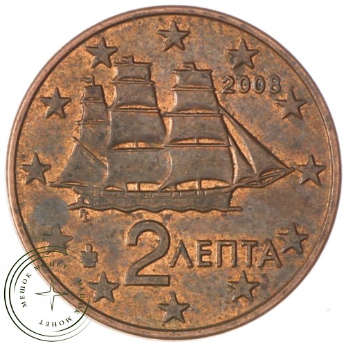 Греция 2 евроцента 2008