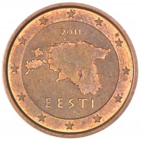 Монета Эстония 2 евроцента 2011