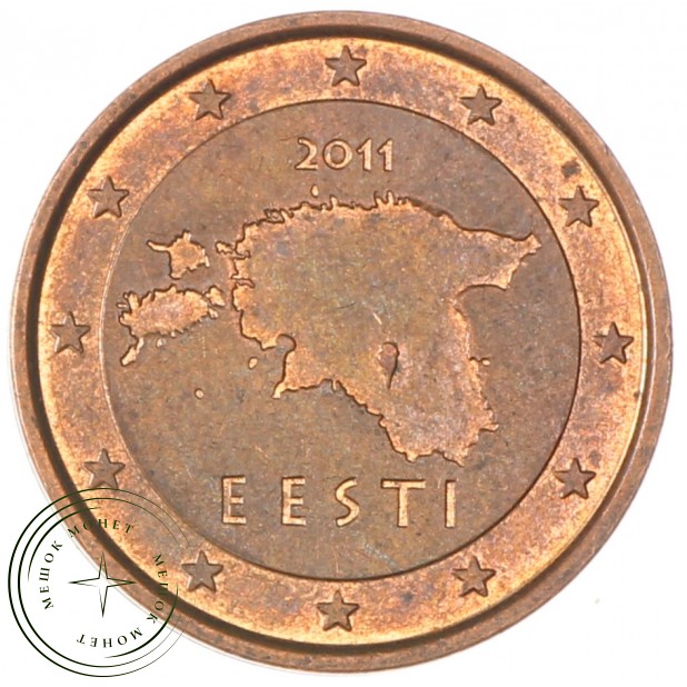 Эстония 2 евроцента 2011