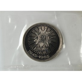 Монета 1 рубль 1985 40 лет Победы PROOF Новодел в запайке