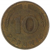 Монета Германия 10 пфеннигов 1979 J