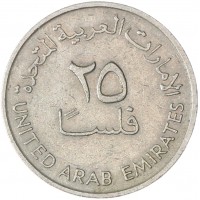 Монета ОАЭ 25 филсов 1982