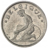 Монета Бельгия 50 сантимов 1923