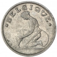 Монета Бельгия 50 сантимов 1933