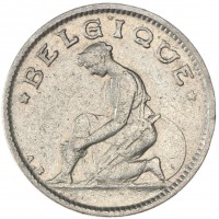 Монета Бельгия 50 сантимов 1922