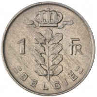 Бельгия 1 франк 1967