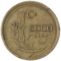 Банкнота Турция 5000 лир 1995