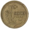 Турция 5000 лир 1995