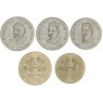 Таджикистан набор 5 монет 20, 50 дирам и 1, 3, 5 сомони 2023