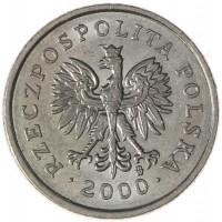Монета Польша 20 грошей 2000