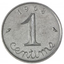 Монета Франция 1 сантим 1968