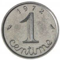 Монета Франция 1 сантим 1972