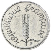 Монета Франция 1 сантим 1972