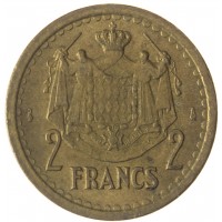Монета Монако 2 франка 1945
