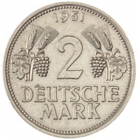 Германия 2 марки 1951 F