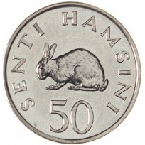 Монета Танзания 50 центов 1990