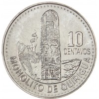 Монета Гватемала 10 сентаво 2009